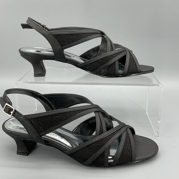 NEW Easy Street Women’s Tristen Dance Flex Outsole Sandals Black Size 7N - Picture 1 of 10